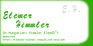 elemer himmler business card